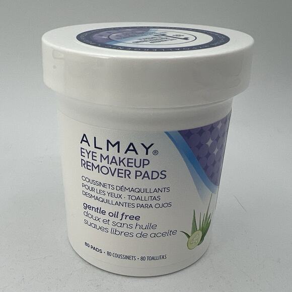 Discontinued Almay Eye Makeup Remover Pads Gentle Oil Free 80 Pads Aloe NEW - Picture 1 of 5